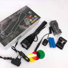 Ліхтар тактичний Police Q2800-T6 18650 х 2, заряджається від мережі 220В та авто ЗУ 12В, виносна кнопка