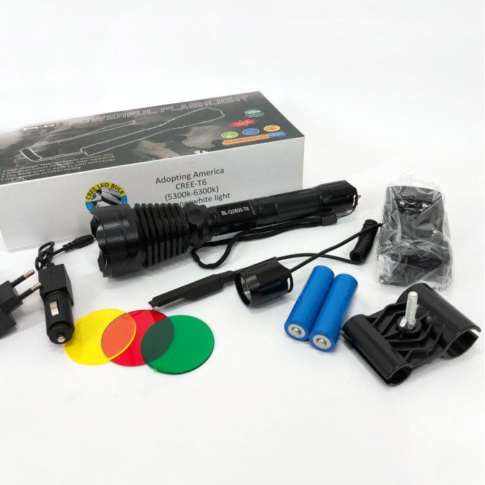 Ліхтарик військовий Police Q2800-T6, Багатофункціональний тактичний ліхтар, Ліхтар водозахищений HC-10