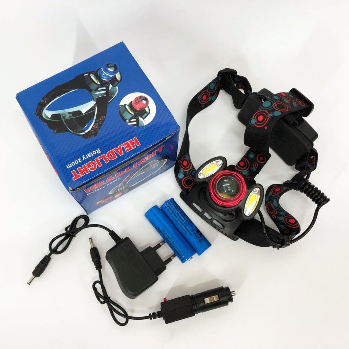 Ліхтар на лоб потужний 2117-T6+2COB, Ліхтар на лоб для будівельних робіт Ліхтарик голову для роботи DX-22