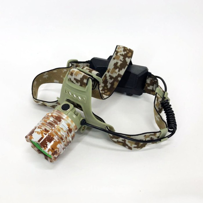 Потужний ліхтар для риболовлі 2130-T6 Military, Ліхтар для походів на лоб Налобний яскравий HO-35