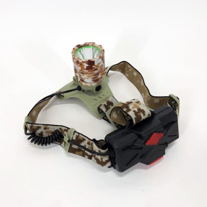 Потужний ліхтар для риболовлі 2130-T6 Military, Ліхтар для походів на лоб Налобний яскравий HO-35