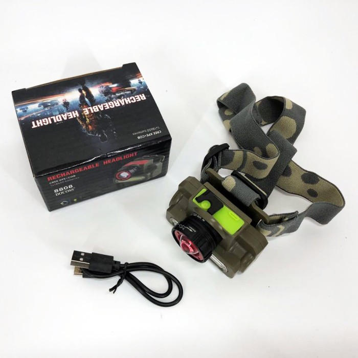 Ліхтарик побутовий налобний Police 8808/6908-XPE+COB, Налобний ліхтар для сто, Ліхтар на голову для ЗСУ VE-32