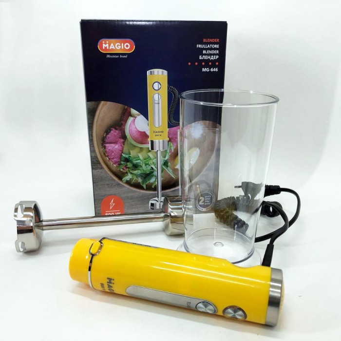Блендер кухонний занурювальний з чашею Magio, Кухонний електричний подрібнювач-блендер PS-45