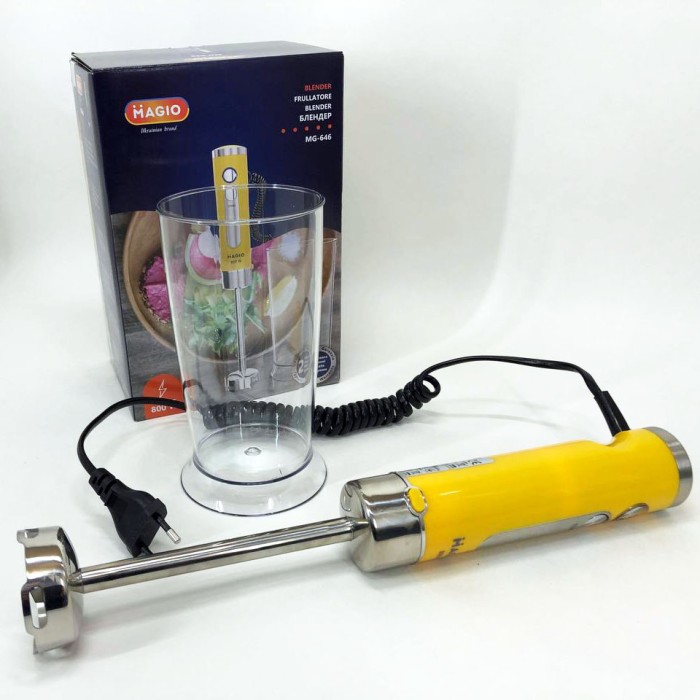 Блендер кухонний занурювальний з чашею Magio, Кухонний електричний подрібнювач-блендер PS-45