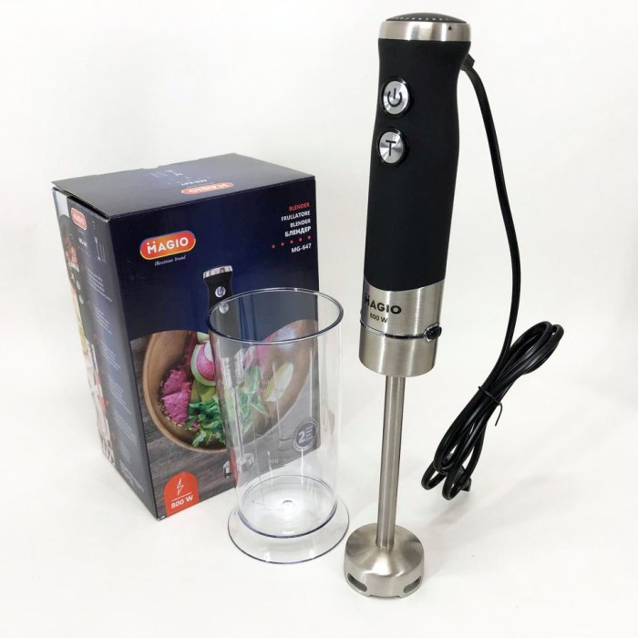 Блендер для соусів і пюре MAGIO, Занурювальний блендер з ручним управлінням нержавіюча сталь SH-47