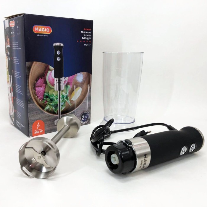 Блендер для соусів і пюре MAGIO, Занурювальний блендер з ручним управлінням нержавіюча сталь SH-47