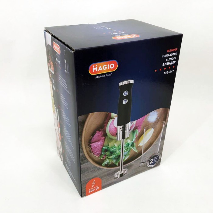 Блендер для соусів і пюре MAGIO, Занурювальний блендер з ручним управлінням нержавіюча сталь SH-47