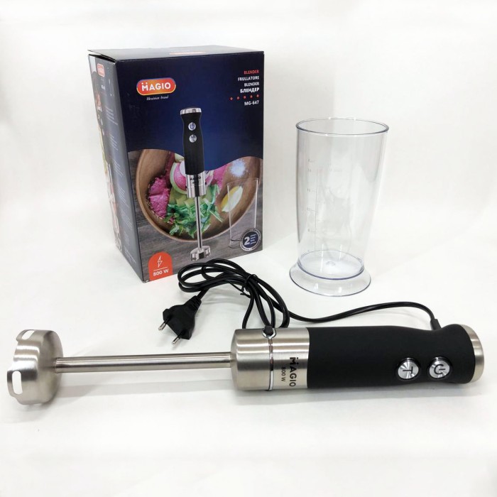 Блендер для соусів і пюре MAGIO, Занурювальний блендер з ручним управлінням нержавіюча сталь SH-47