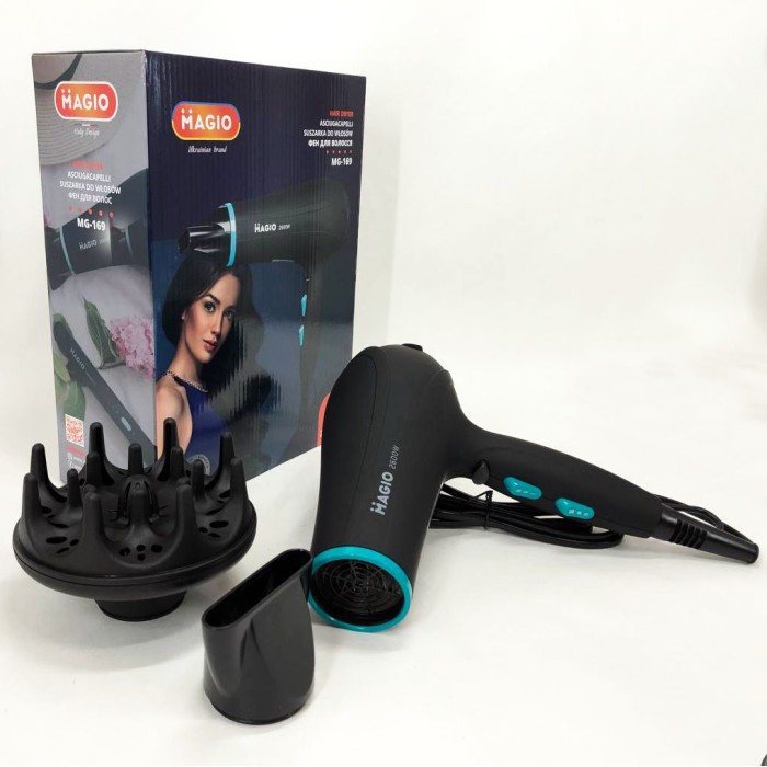 Фен з холодним і теплим режимами Magio MG-169, Фен для красивої укладки волосся для дому та салону KI-89