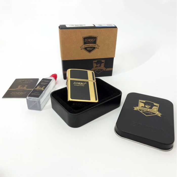 Стильна запальничка в подарунок Zorro, Подарункові прикольні запальнички, Запальнички бензинові KI-21