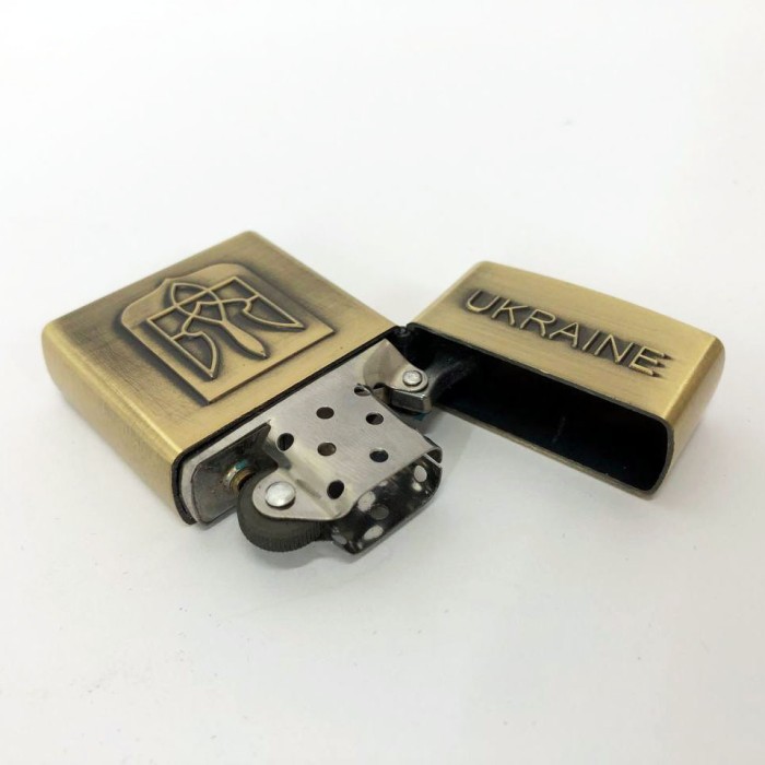 Незвичайна запальничка герб Украины 4410, Подарункові запальнички, Стильна запальничка в подарунок HM-42