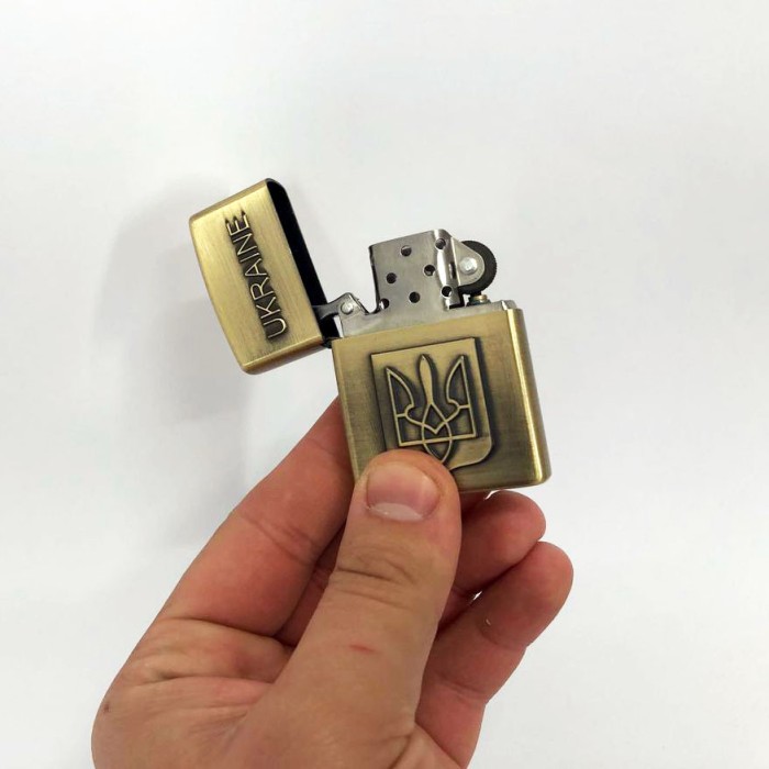 Незвичайна запальничка герб Украины 4410, Подарункові запальнички, Стильна запальничка в подарунок HM-42
