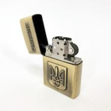 Вітрозахисна запальничка герб Украины 4410, Подарунок запальничка хлопцеві., Запальничка NA-907 в подарунок