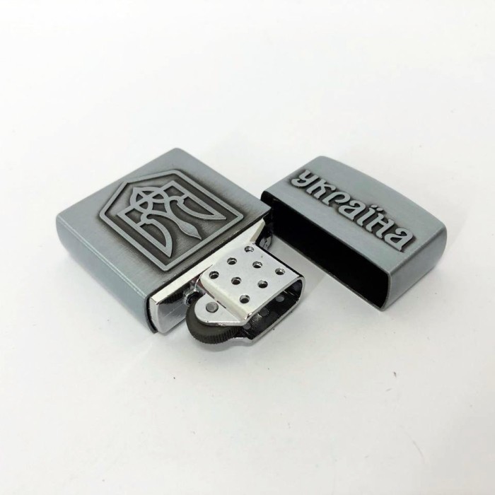 Запальничка кремнієва патріотична Україна 4550. Колір: срібний FX-48