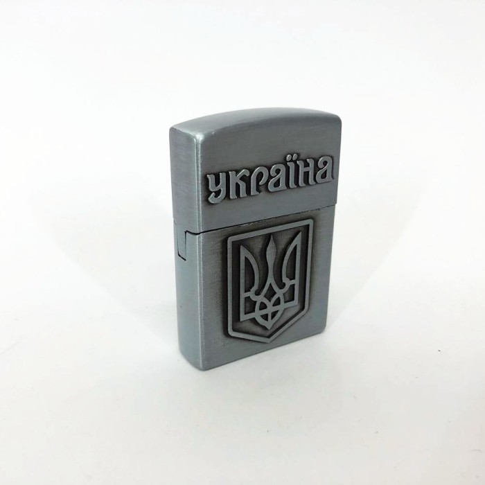 Запальничка кремнієва патріотична Україна 4550. Колір: срібний OT-78