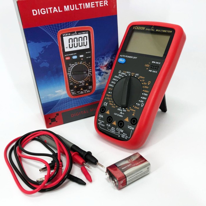 Мультиметр для автомобіля VC9205N, Універсальний мультиметр, Електронний UO-199 тестер напруги