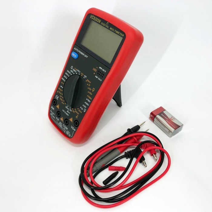 Тестер електропроводки, Мультиметри портативні, Тестер напруги цифровий з функцією діодного тесту TU-80