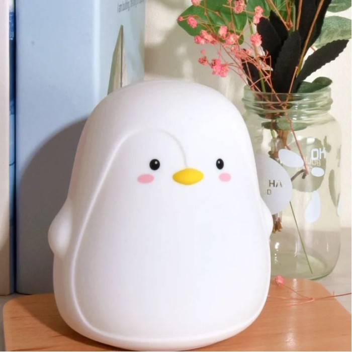 Світячі нічники пингвин, Нічник з LED підсвічуванням від USB, М'який силіконовий нічник EI-78