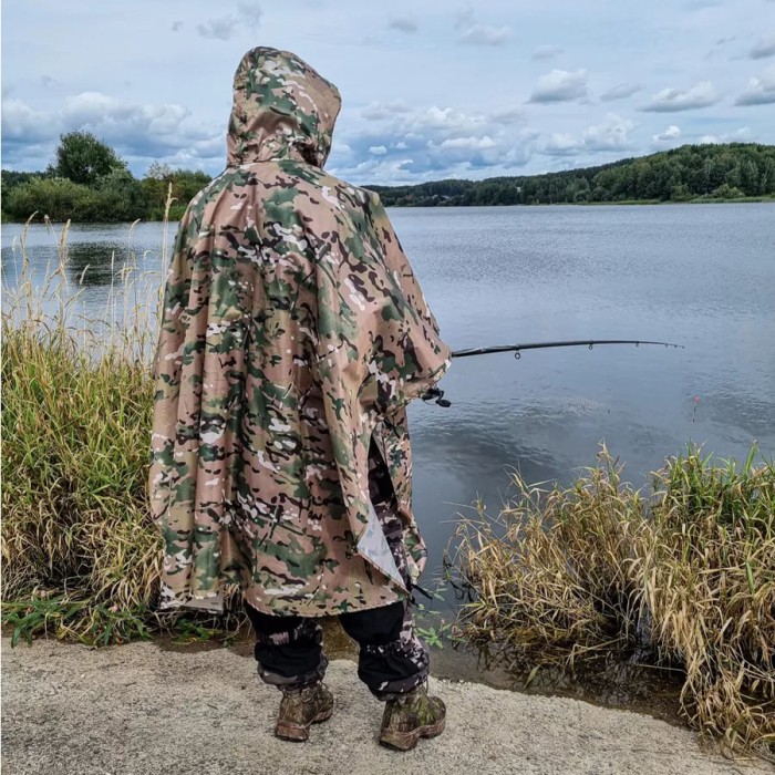 Легкий військовий дощовик, Тактичний дощовик плащ намет пончо, Військовий плащ від дощу TK-31