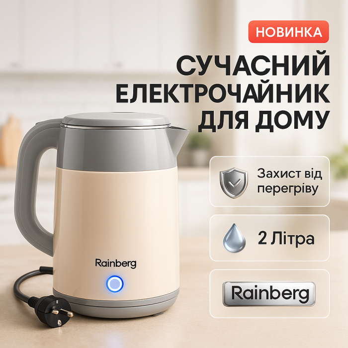 Електричний чайник з індикатором живлення, Стильний електричний чайник для дому зручний FJ-43