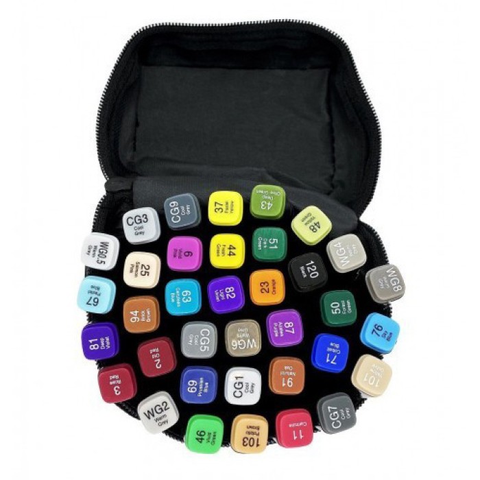 Кольорові маркери для малювання на папері, Двосторонній фломастер-маркер, Художні акрилові маркери LO-43