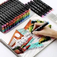 Маркер двосторонній на спиртовій основі sketchmarker 60 шт, Набір двосторонніх маркерів HO-397 для дівчаток