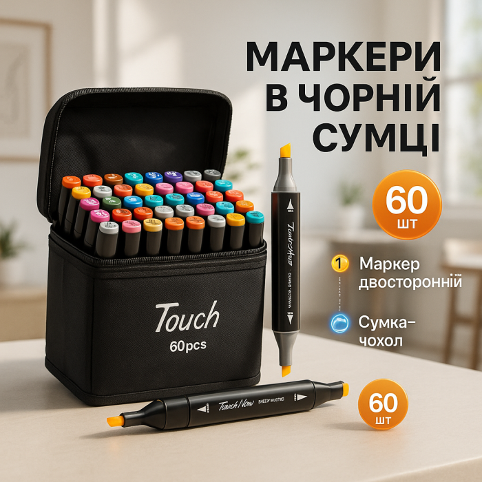 Набір маркерів з подвійними наконечниками для скетчів, Набір маркерів для творчих робіт WT-87