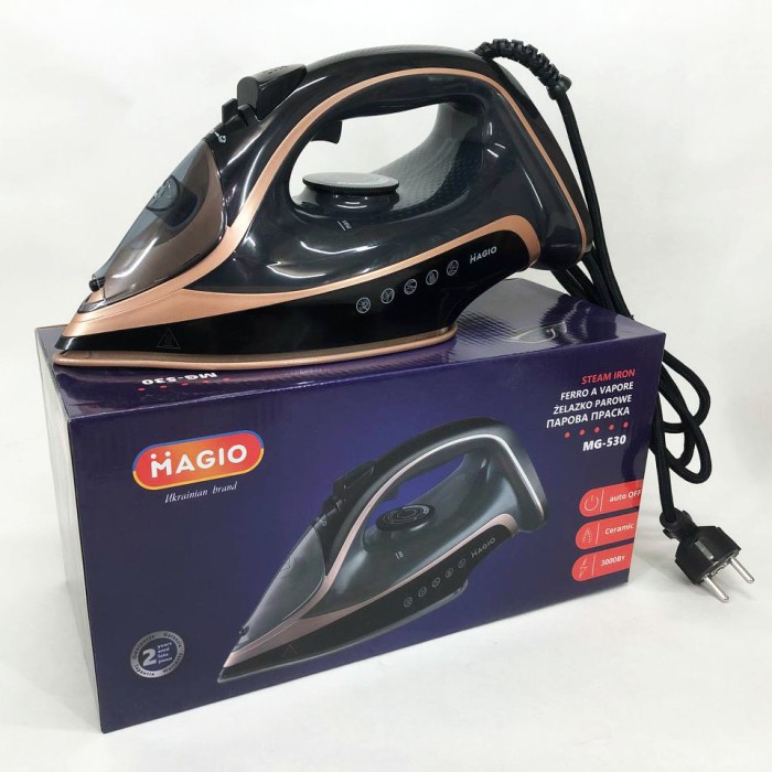 Електрична праска з керамічним покриттям MAGIO MG-530, Праска для прасування будь-якого одягу RN-38