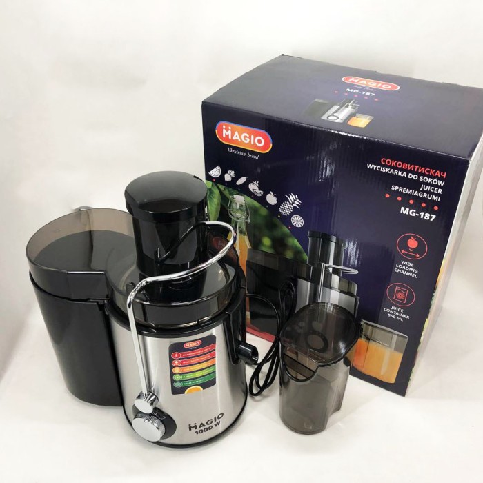 Соковижималка для фруктів та ягід MAGIO MG-187 1000 Вт, Соковижималка для ананасів XF-79