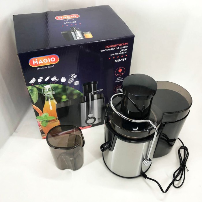 Соковижималка на склянку MAGIO MG-187 1000 Вт, Соковижималка для твердих овочів і фруктів AD-48