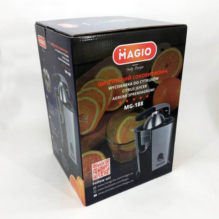 Соковитискач для цитрусових MAGIO MG-188, соковитискач для яблук, соковитискач для ягід PB-28