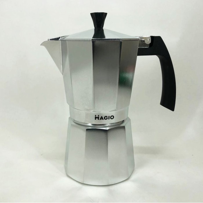 Гейзер 4 чашок Magio MG-1003 450 мл, Кавоварка гейзерна для електричної плити, Кавник гейзерний DZ-98