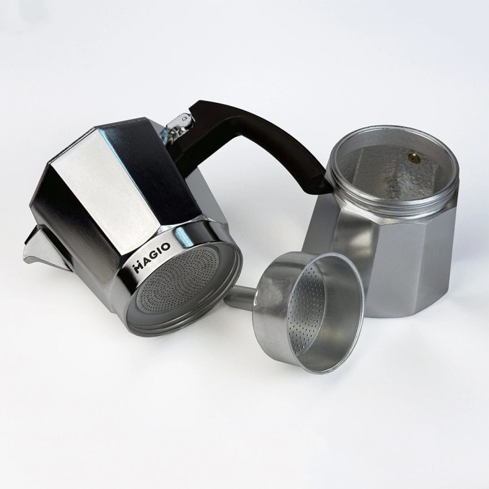 Гейзер 4 чашок Magio MG-1003 450 мл, Кавоварка гейзерна для електричної плити, Кавник гейзерний DZ-98