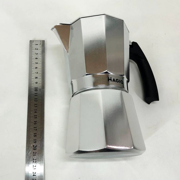 Гейзерна кавоварка Magio MG-1003 450 мл, кавоварка для індукційної плити, гейзер для кави