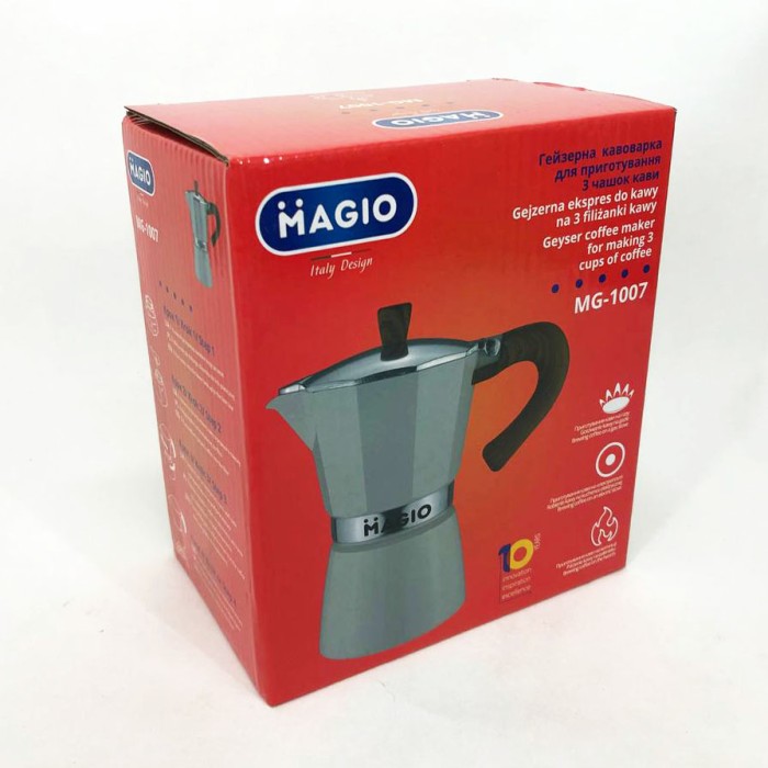 Гейзерна кавоварка для плити Magio, Гейзерна кавоварка сталь Кавник гейзерний WH-63