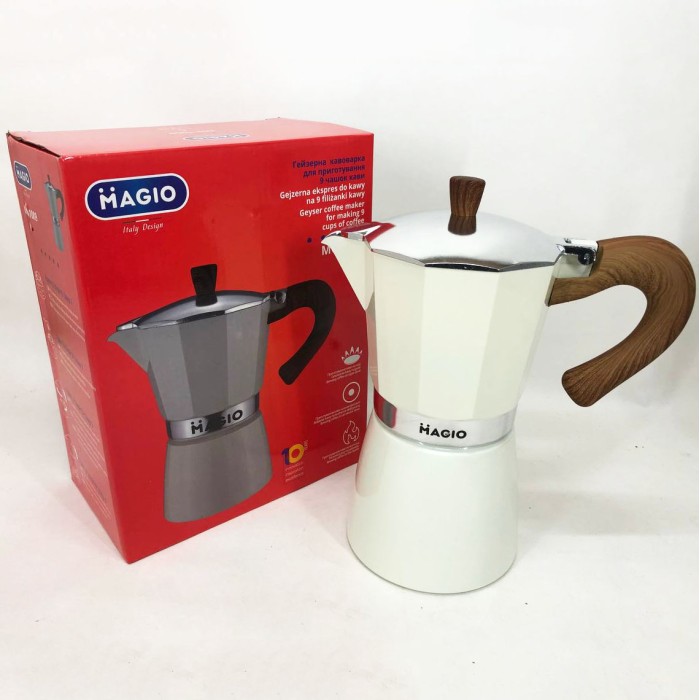 Кавоварка для приготування гейзерного типу, Маленька кавоварка на 3 чашки, Кавник гейзерний FQ-43