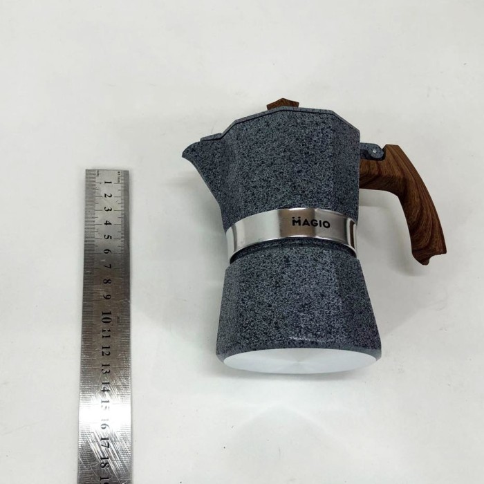 Кавоварка гейзерна для електричної плити оптом в УкраїніСтильна гейзерна кавоварка з нержавійки варіння для Кава з ергономічною ручкою PL-94