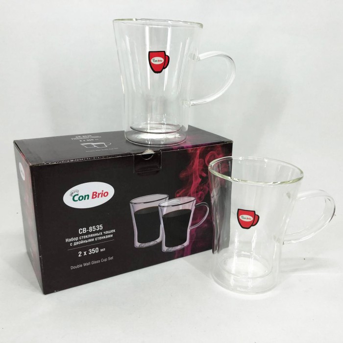 Чашки з подвійним дном для чаю, Набір чашок з подвійними стінками 2 шт Чашки подвійними стінками YZ-22