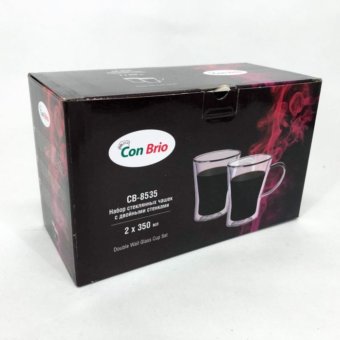 Склянка з подвійними стінками подвійним дном Con, Скляні стакани з подвійними стінками WI-64