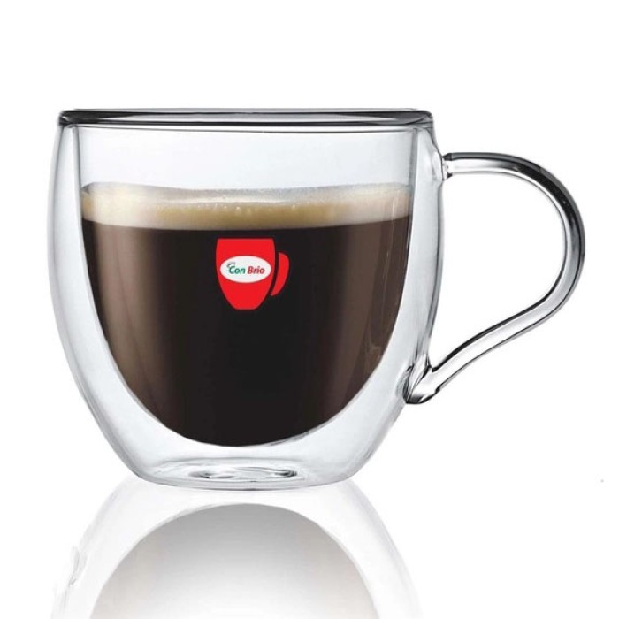 Чашки скляні з подвійним дном Con Brio CB-8625-2, 2 шт, 250 мл, Склянки і чашки з подвійним дном BY-98