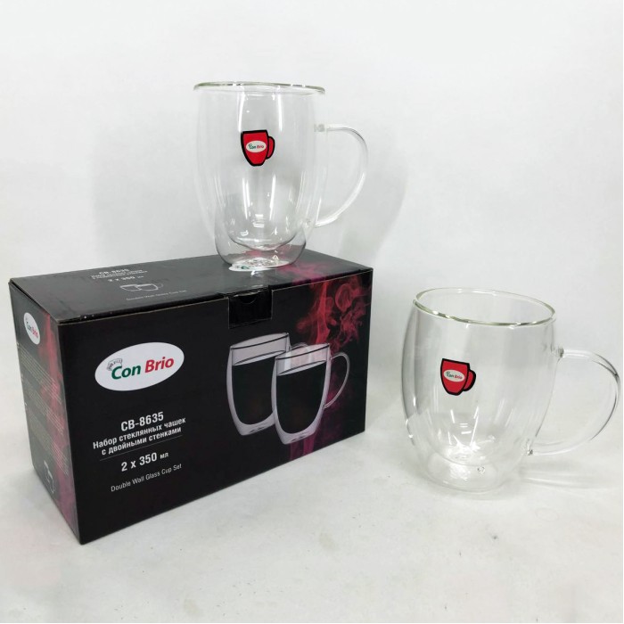 Набір чашок з подвійними стінками, Набір чашок з подвійним дном, Склянки для чаю подвійні PI-11