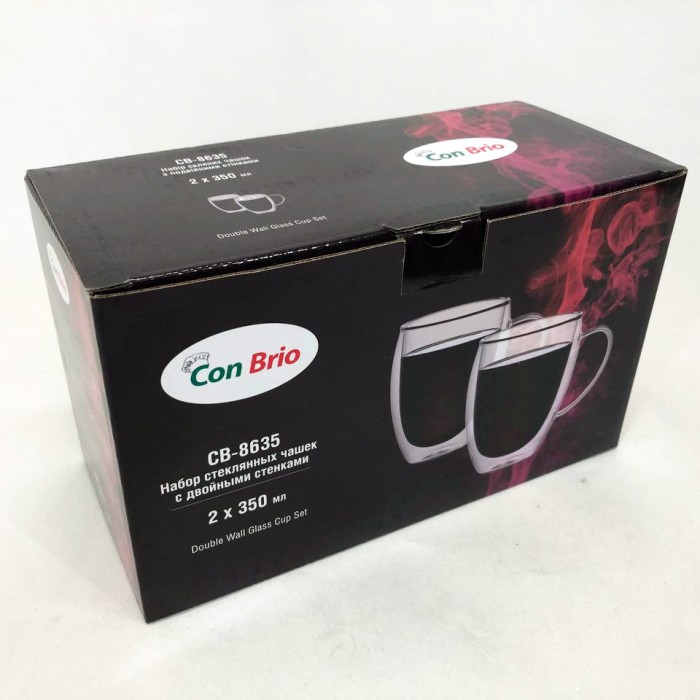 Набір чашок з подвійними стінками, Набір чашок з подвійним дном, Склянки для чаю подвійні PI-11