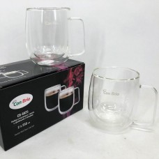 Чашка бонна з подвійним склом Con, Набір чашок з подвійними стінками Чашки скляні подвійним дном EA-29