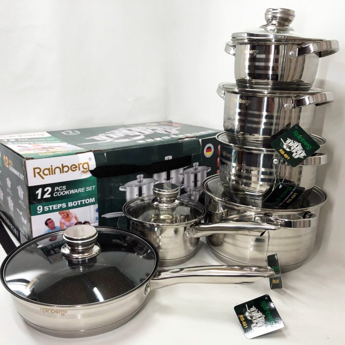 Хороший набір каструль Rainberg, Набір каструль з антипригарним дном Збірний KZ-78