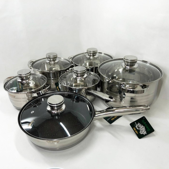 Хороший набір каструль Rainberg, Набір каструль з антипригарним дном Збірний KZ-78