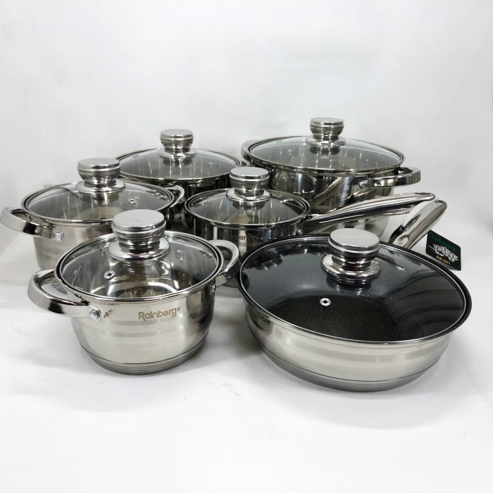 Хороший набір каструль Rainberg, Набір каструль з антипригарним дном Збірний KZ-78