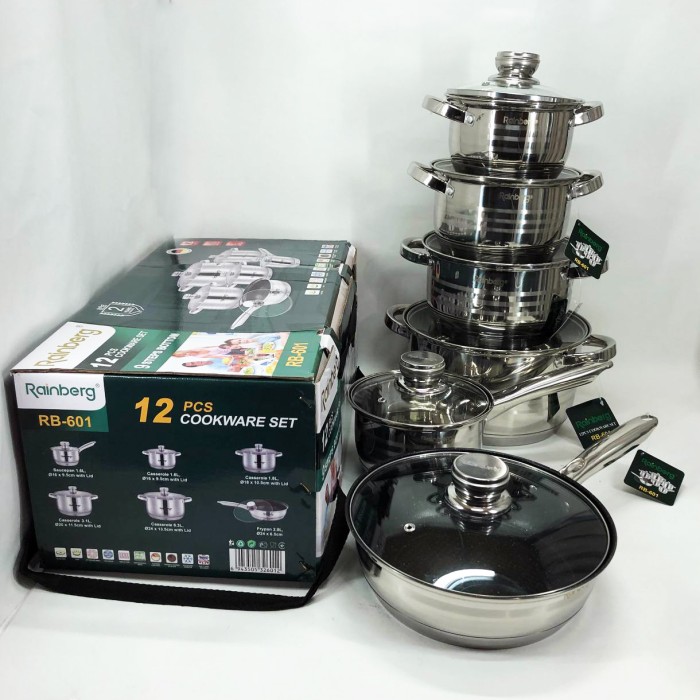 Хороший набір каструль Rainberg, Набір каструль з антипригарним дном Збірний KZ-78