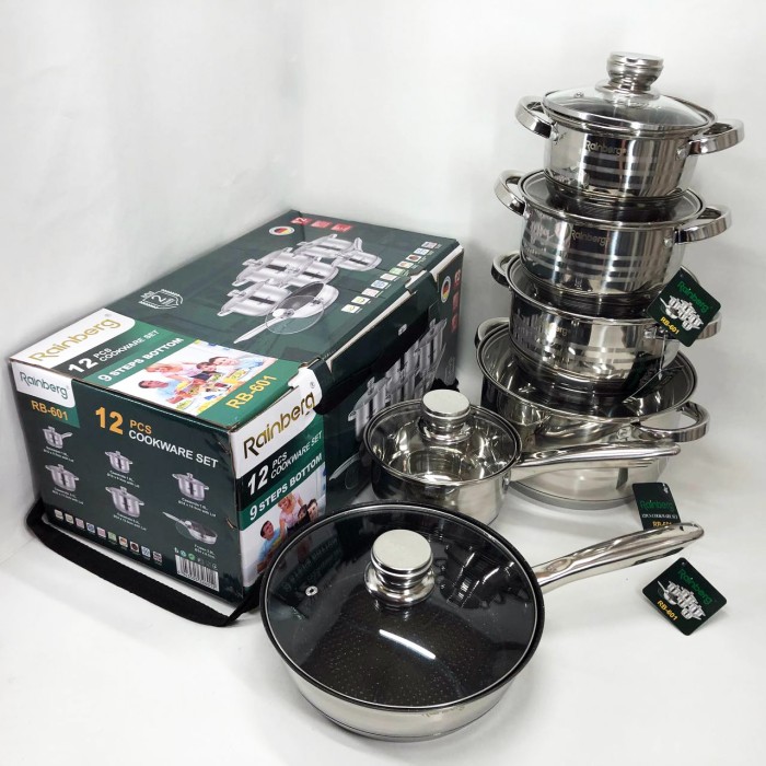 Хороший набір каструль Rainberg, Набір каструль з антипригарним дном Збірний KZ-78