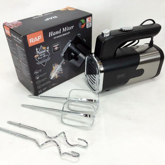Потужний міксер для дому ручний RAF R-6630 300 Вт, Міксер двовіночковий побутовий AU-62