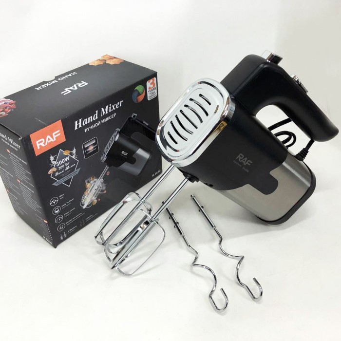 Потужний міксер для дому ручний RAF R-6630 300 Вт, Міксер двовіночковий побутовий AU-62
